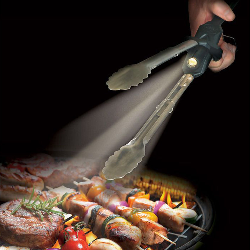 Outdoor Edge - Grill Beam Tongs with Flashlight