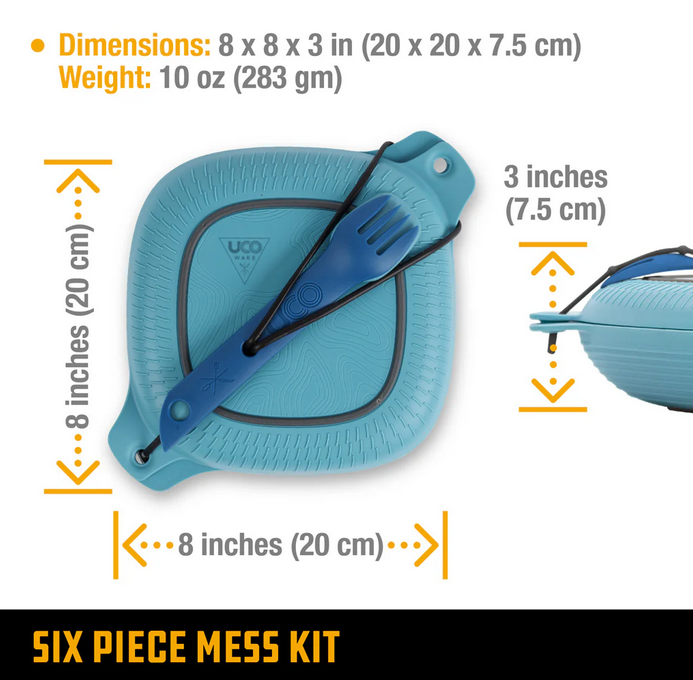 Kit couvert de camping 6 pièces Mess Kit Venture UCO Bleu - Conditions Kit couvert de camping 6 pièces Mess Kit Venture UCO Bleu - Conditions